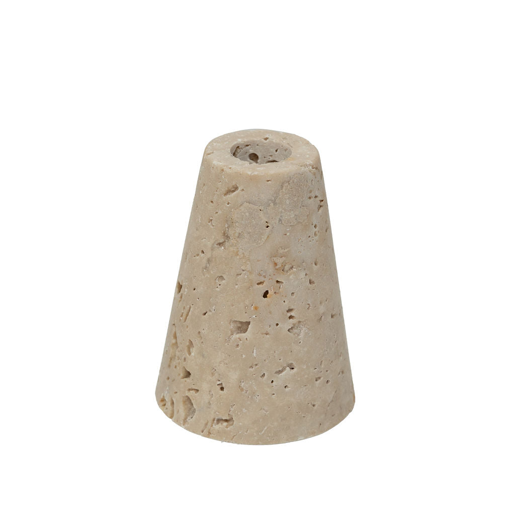 Argyll - Travertine Candlestick Holder