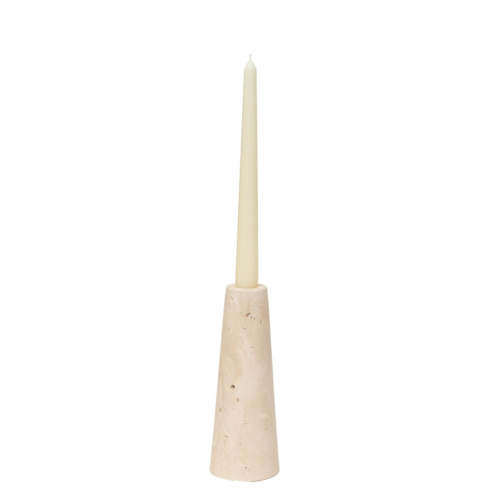 Argyll - Travertine Candlestick Holder