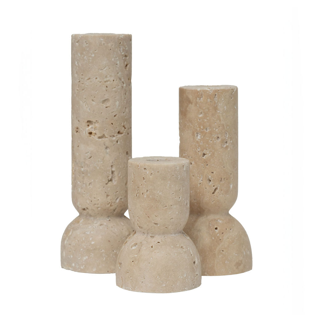 Keekle - Travertine Candlestick