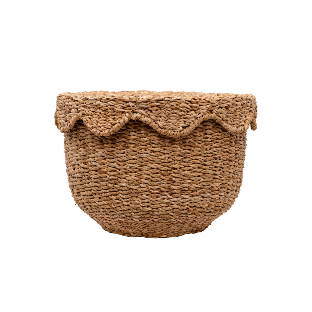 Bangali Scallop Lidded Storage Basket