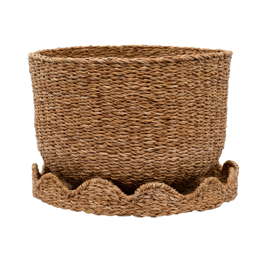 Bangali Scallop Lidded Storage Basket