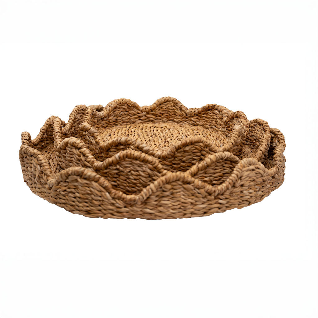 Bangali Scallop Lidded Storage Basket