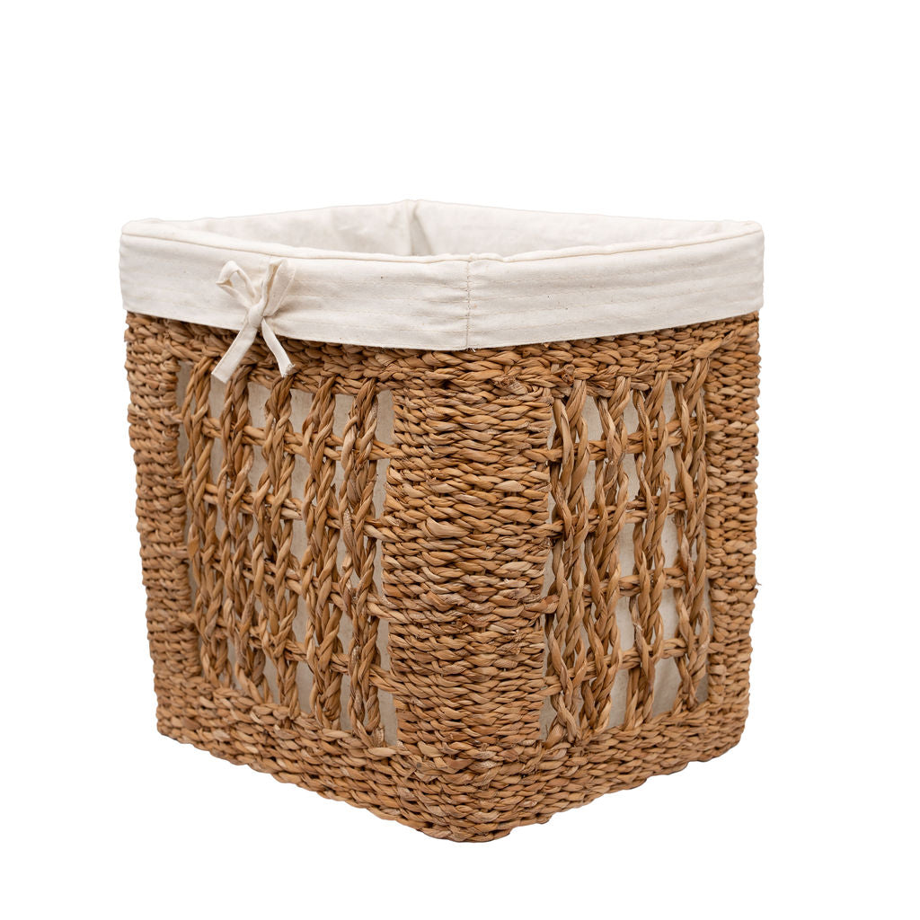 Balu Lined Seagrass Storage Basket