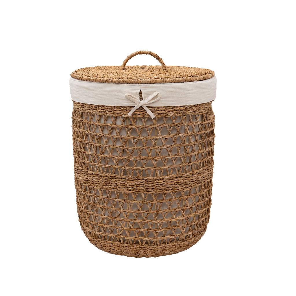 Atrai Lined Seagrass Laundry Basket