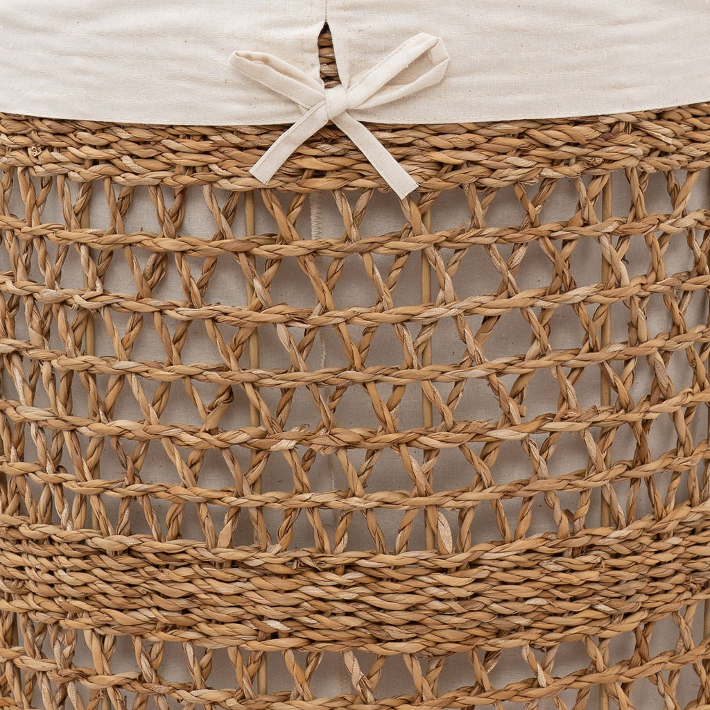Atrai Lined Seagrass Laundry Basket
