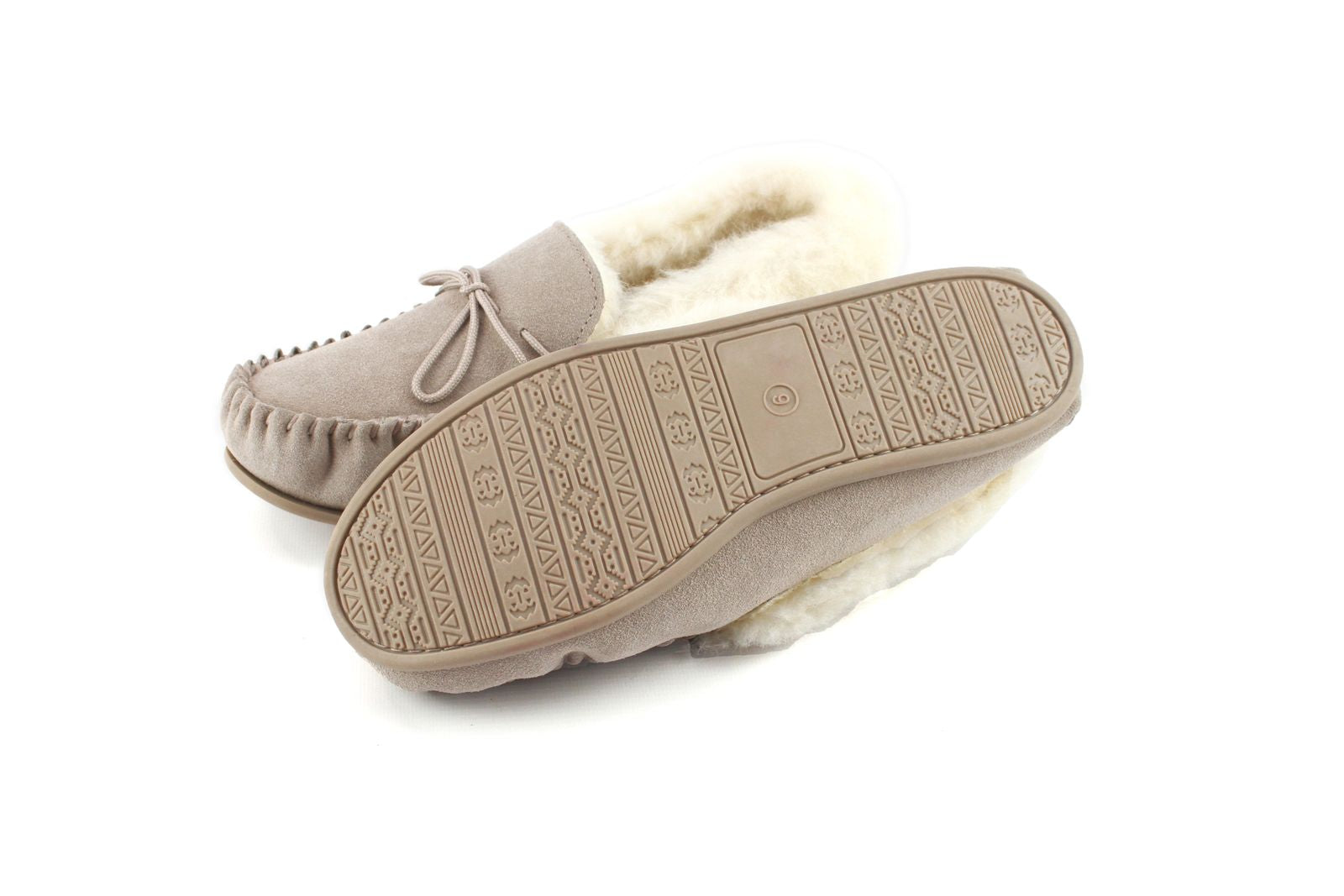 Willow Ladies Wool Lined Moccasin With Hard Sole