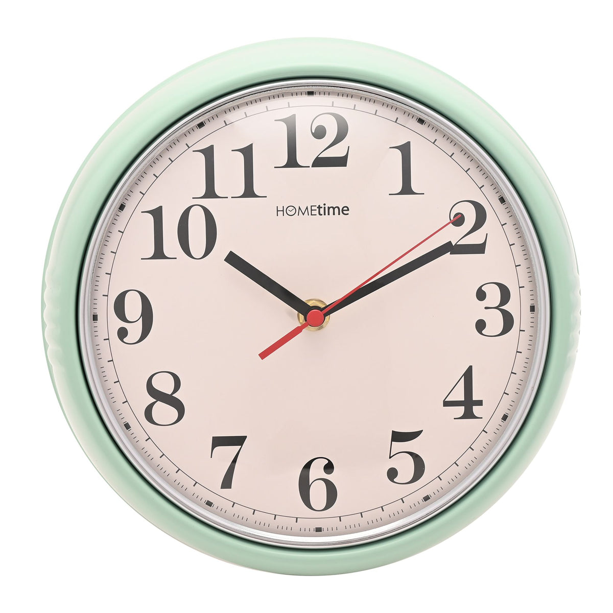 Hometime Round Retro Sage Metal Wall Clock 24cm – Arthur Cameron