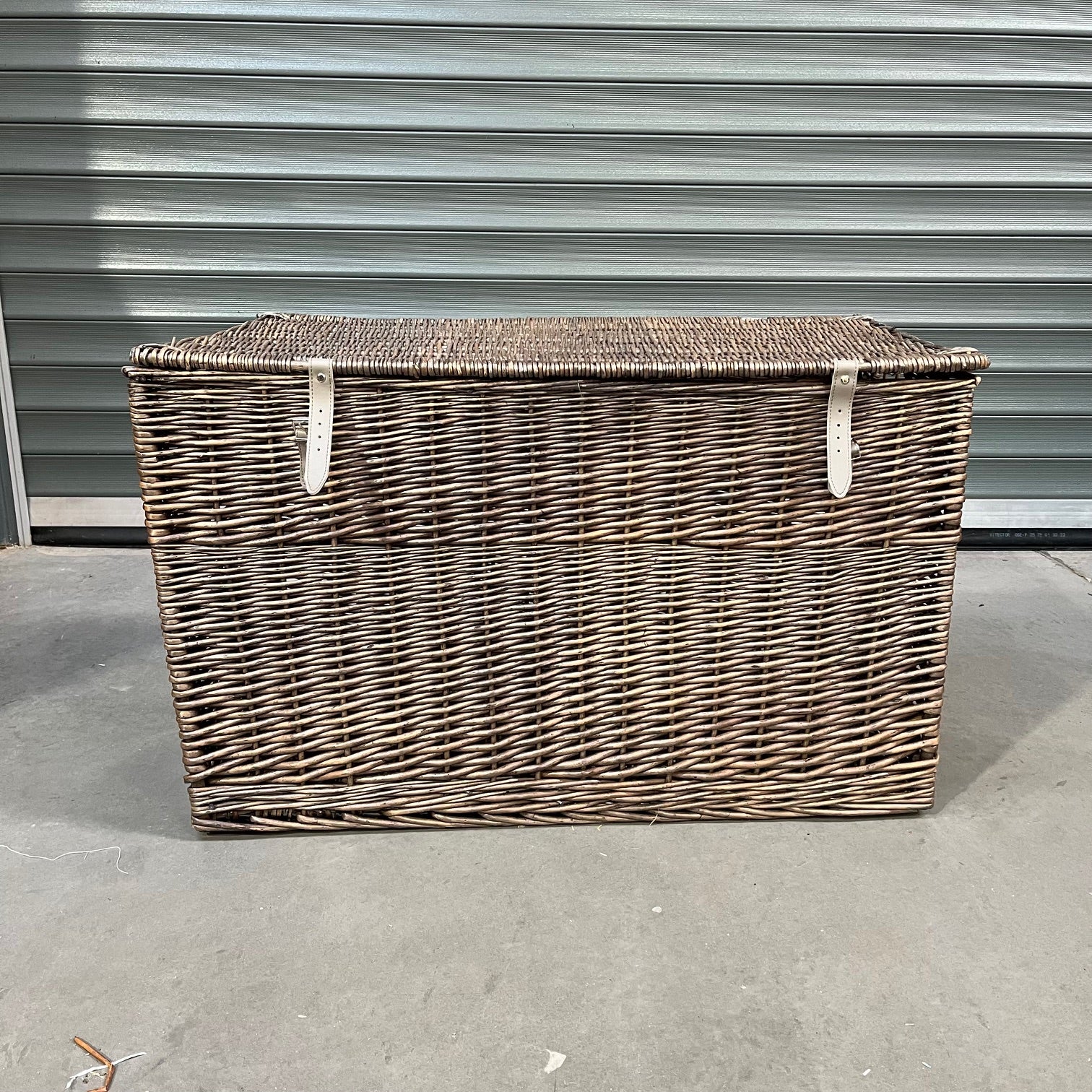 Light Grey Wicker Storage Trunk Extra Large 2nds Lot 77 Arthur Cameron