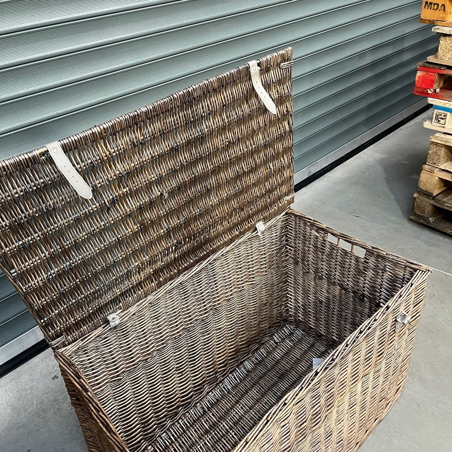Light Grey Wicker Storage Trunk Extra Large 2nds Lot 77 Arthur Cameron
