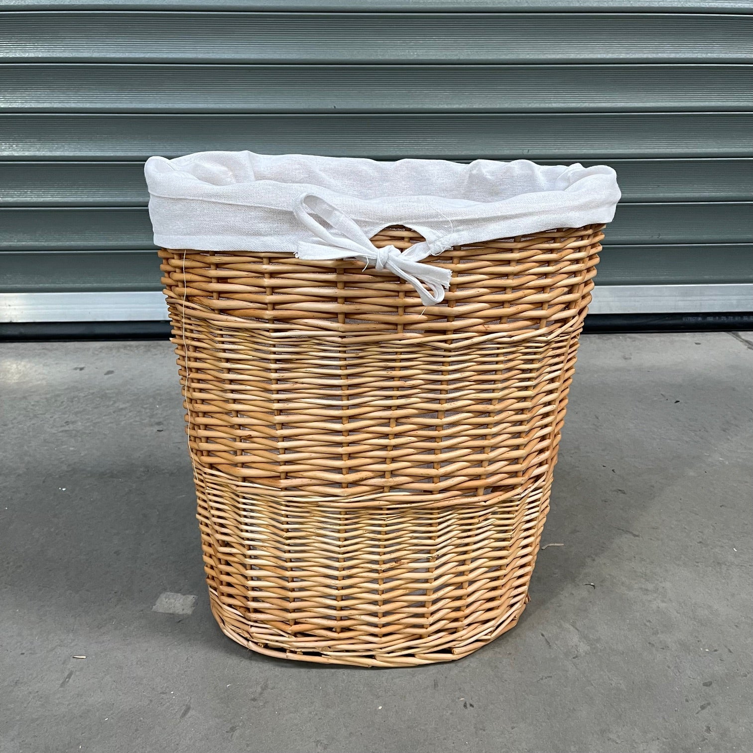 Natural Oval Laundry Basket Large - 2nds Lot 83