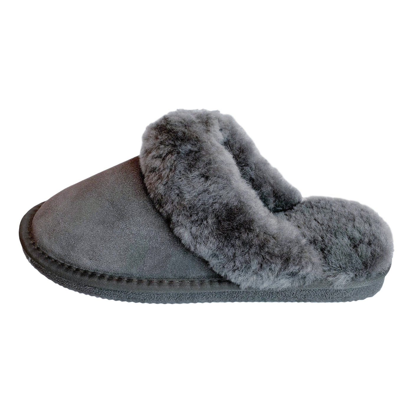Ladies 'Daisy' Sheepskin Slipper Mule - Grey
