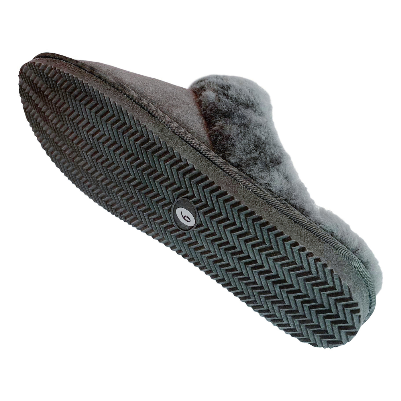 Ladies 'Daisy' Sheepskin Slipper Mule - Grey