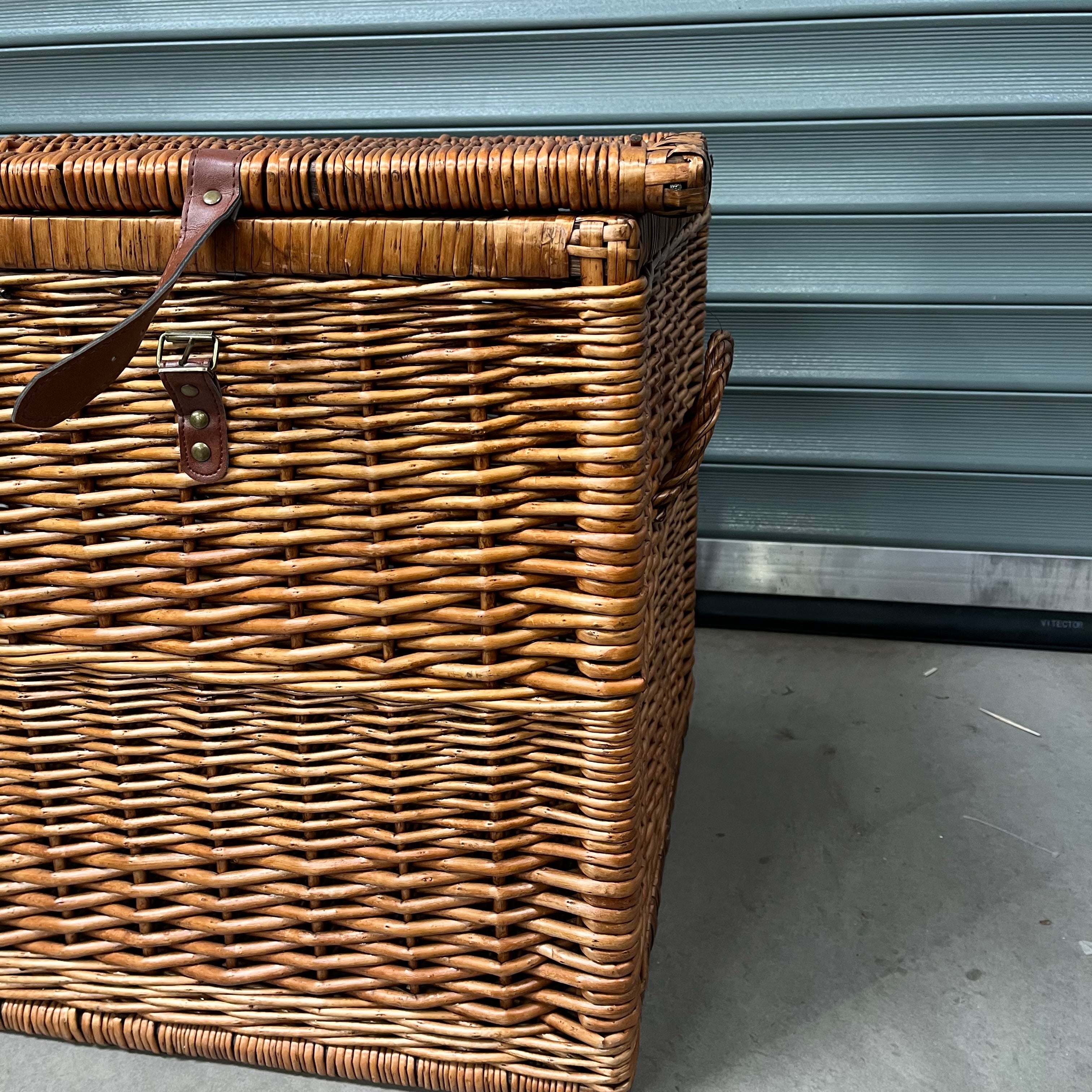 Distilled Brown Modena Wicker Storage Trunk Extra Large - 2nds Lot 95