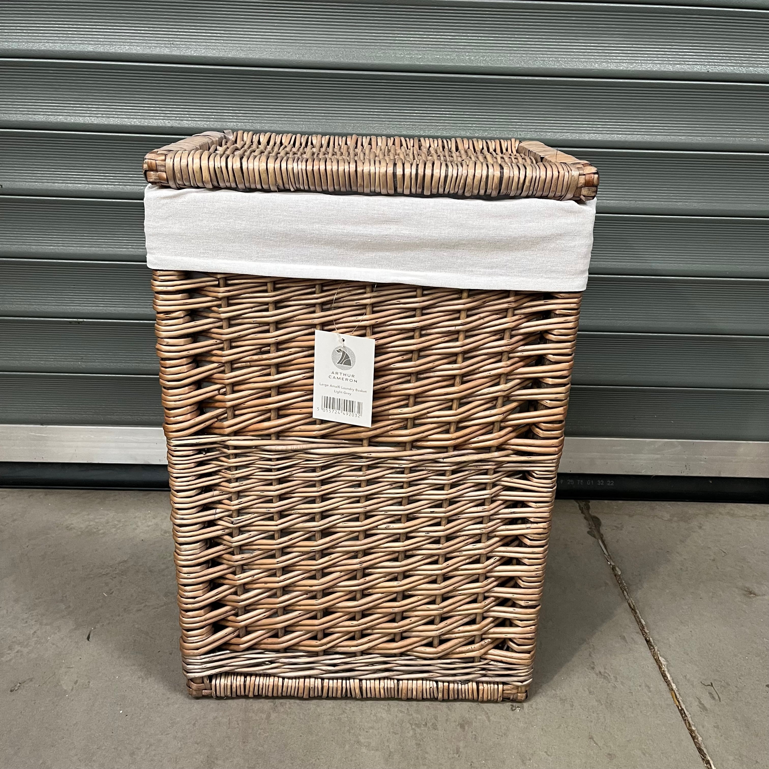 Light Grey Amalfi Large Laundry Basket - 2nds Lot 99