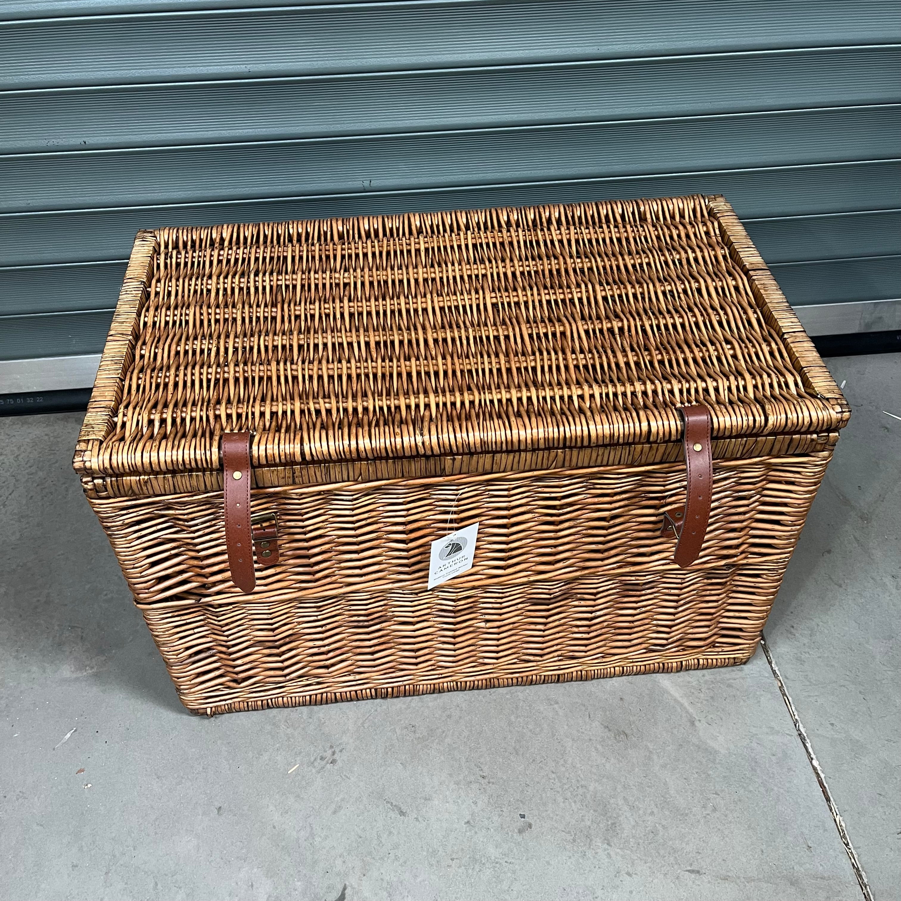 Distilled Brown Modena Wicker Storage Trunk Large - 2nds Lot 103