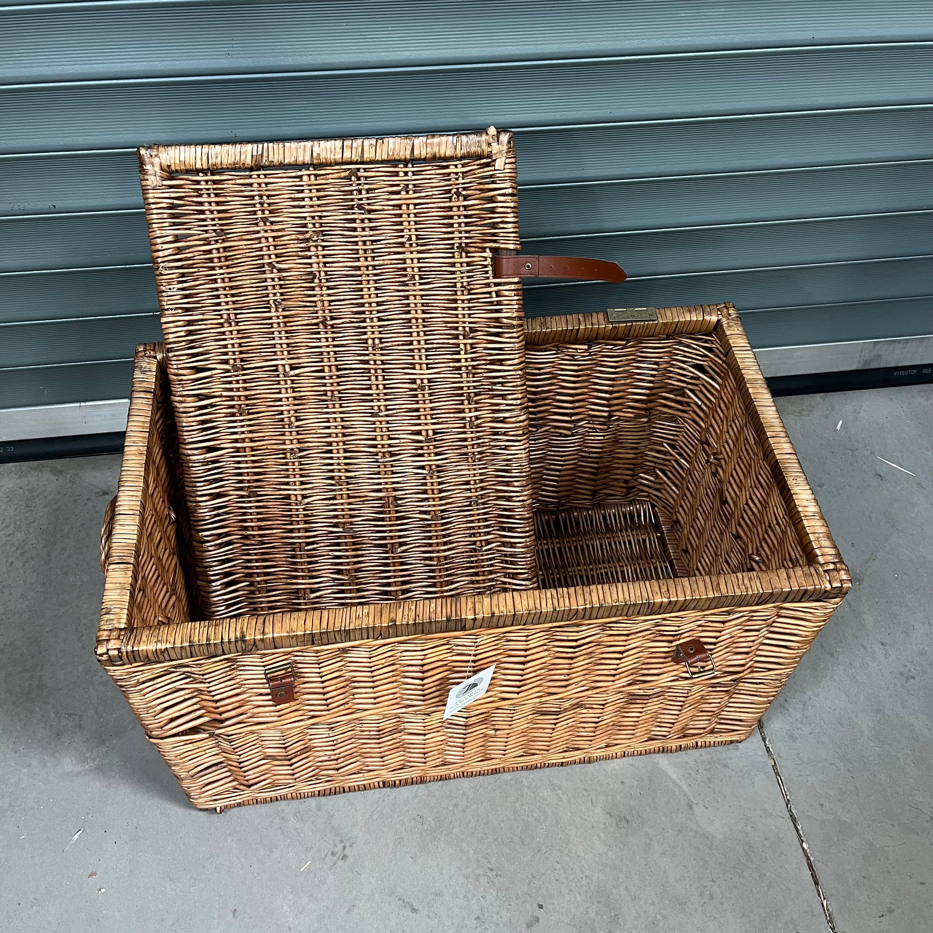 Distilled Brown Modena Wicker Storage Trunk Large - 2nds Lot 103