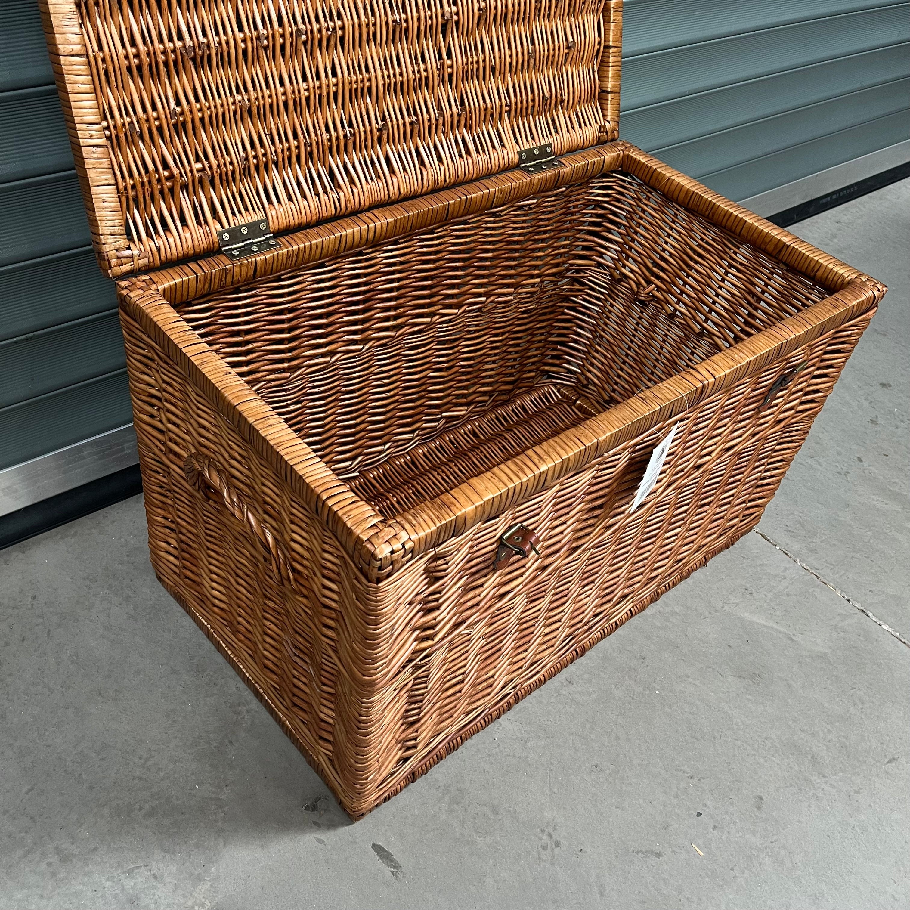 Distilled Brown Modena Wicker Storage Trunk Large - 2nds Lot 108