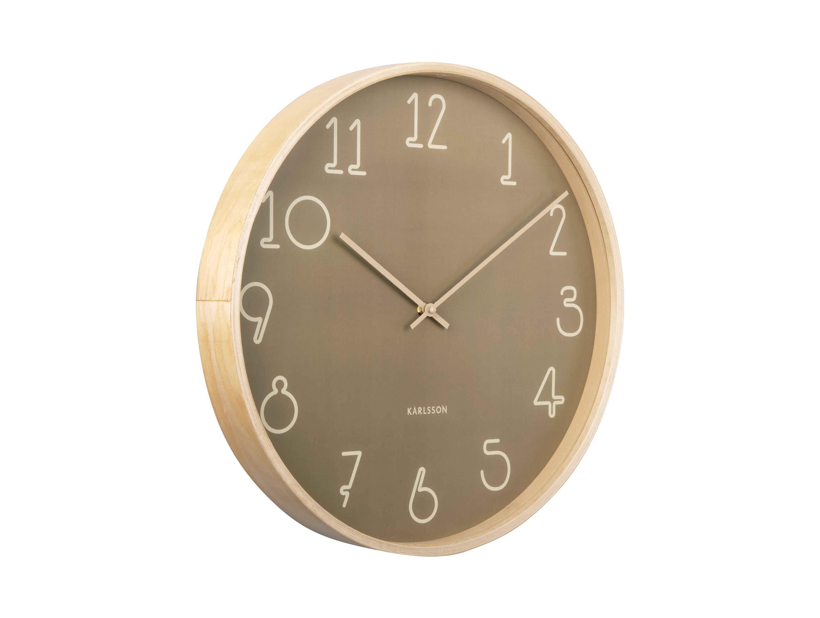 Karlsson - Wall Clock Sencillo - Moss Green