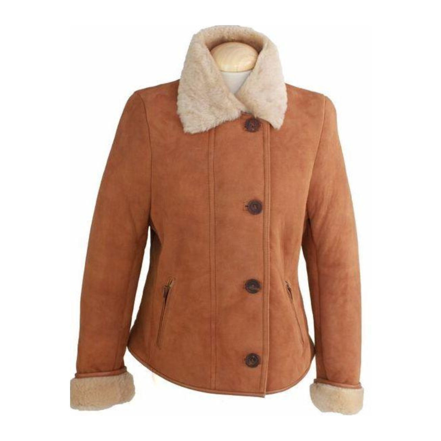 Ladies 'Jenny' Suede Sheepskin Coat