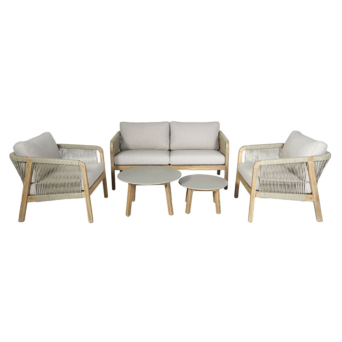 Martinique 2 Seat Lounge Set - Light Brown