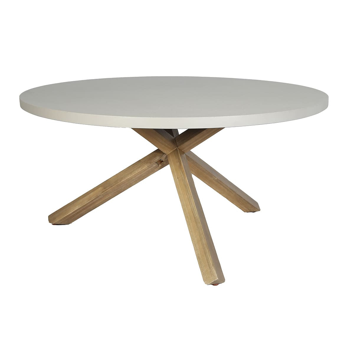 Martinique 6 Seat Round Dining Set - Light Brown