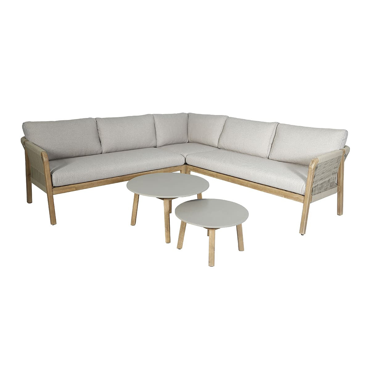 Martinique Corner Sofa Set - Light Brown