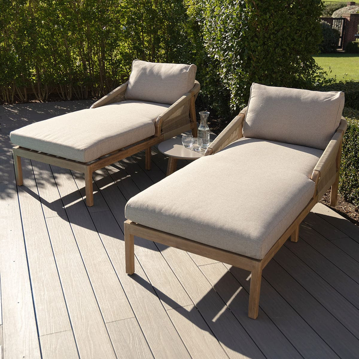 Martinique Sunlounger Set With Side Table