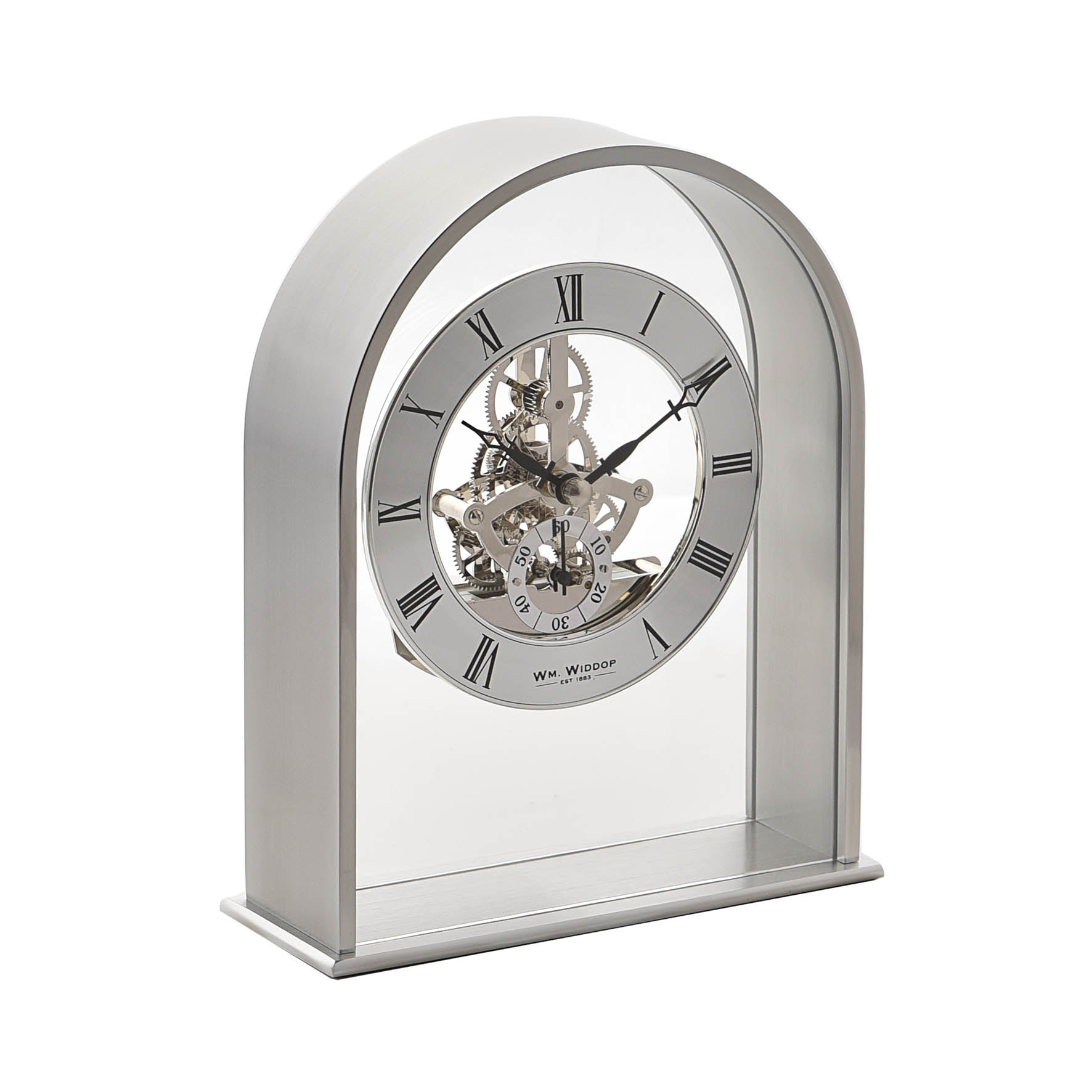 Widdop  Silver Arched Mantel Clock