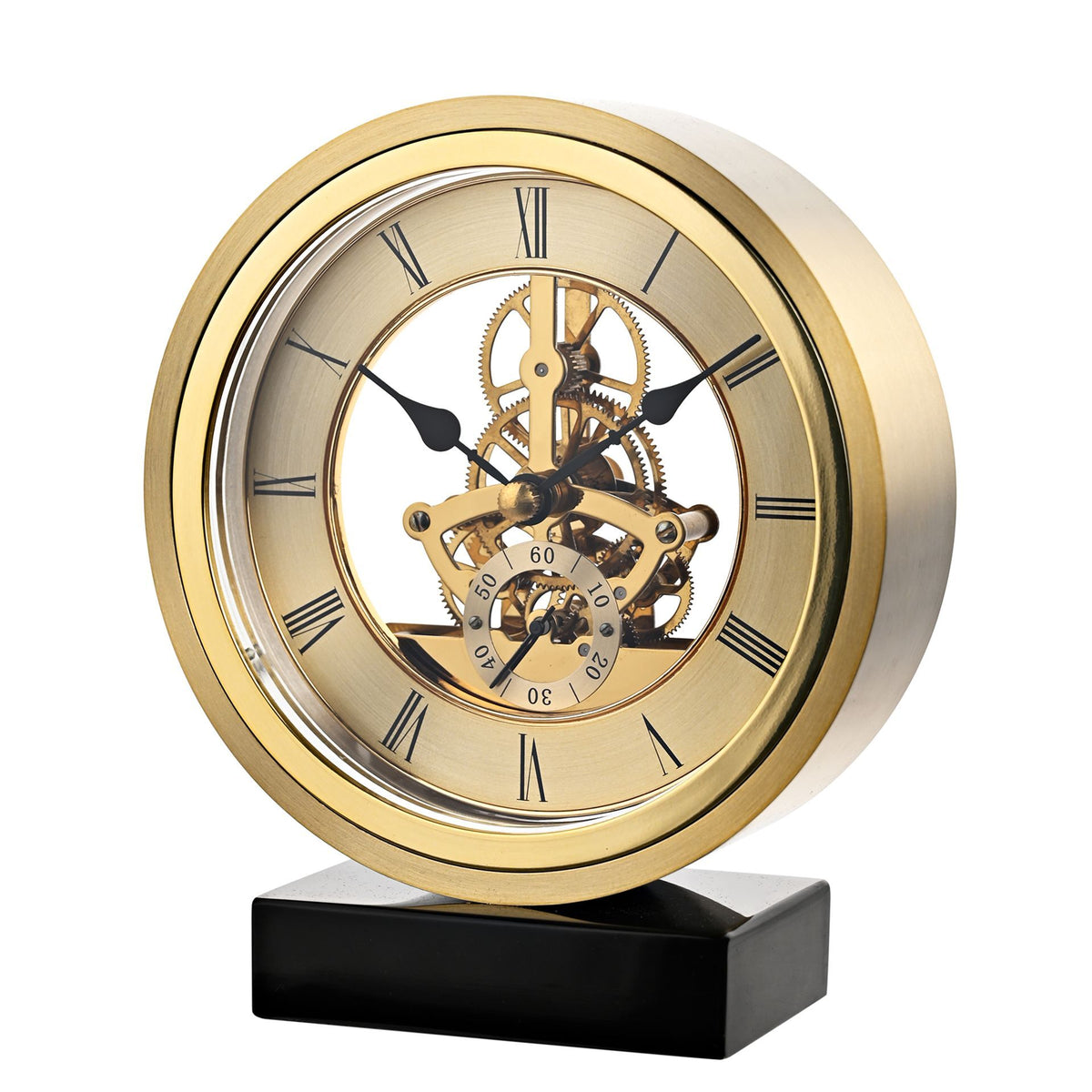 Wm.Widdop Round Skeleton Clock on Base – Arthur Cameron