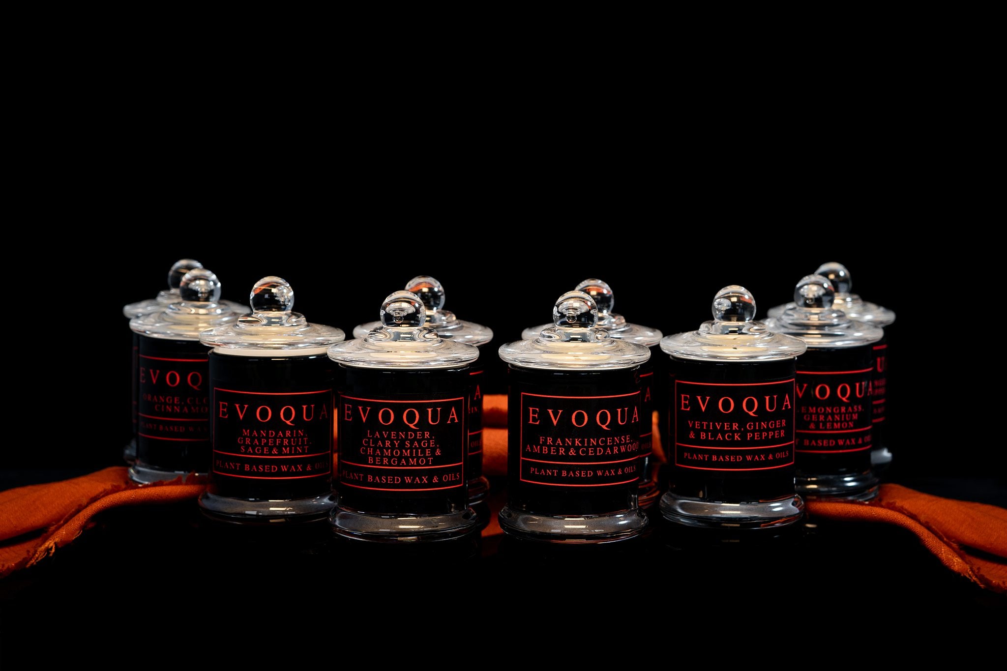 Evoqua 3 Piece Scented Candle Gift Set - Lavender, Clary Sage, Chamomile, Bergamot / Orange, Mandarin, Bergamot, Lavender / Eucalyptus, Lemon, Mint