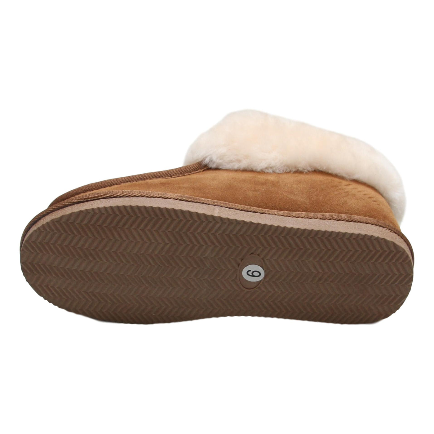 Deluxe Ladies 'Madison' Sheepskin Slipper Boot - Chestnut