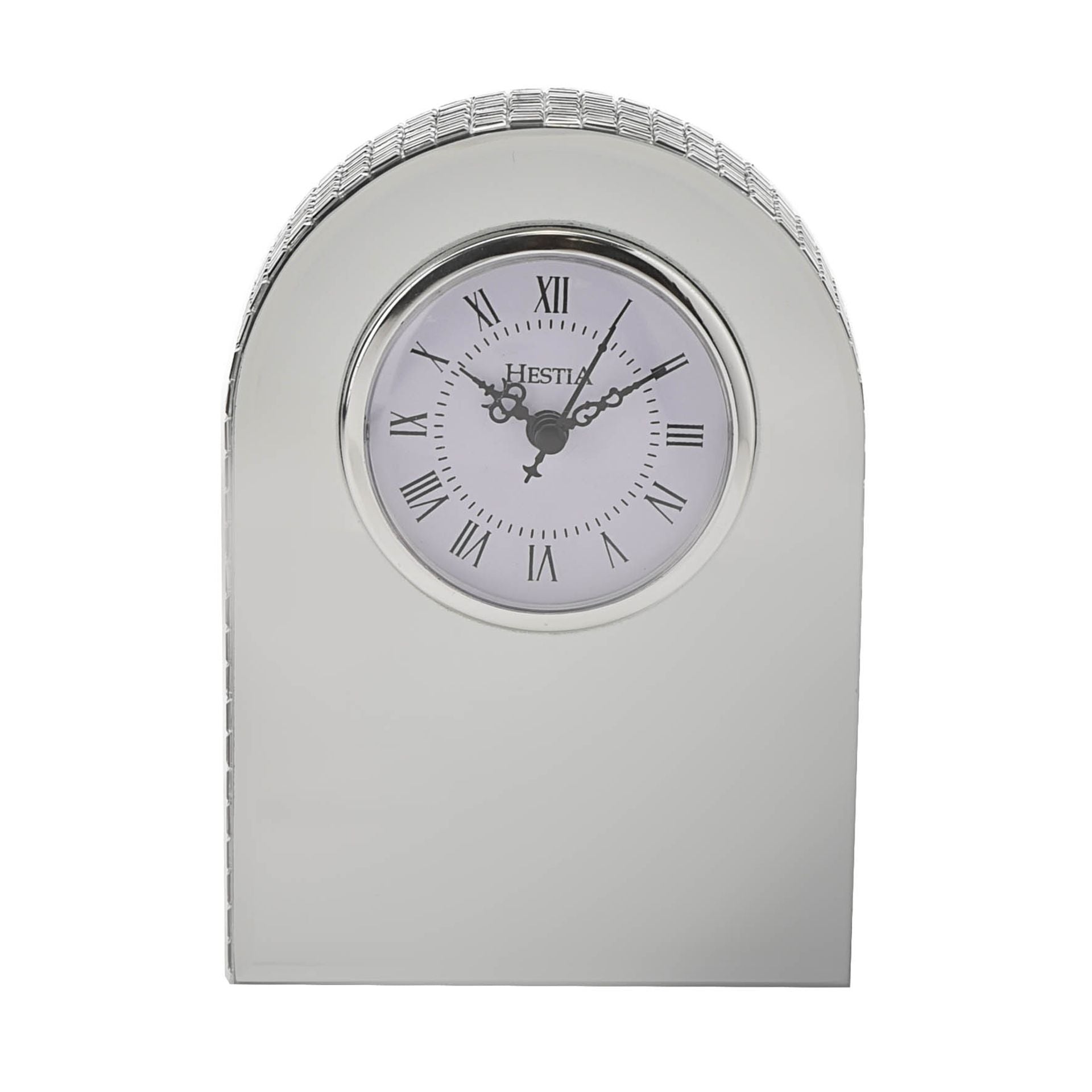 Hestia Glass Mirror Arched Mantel Clock