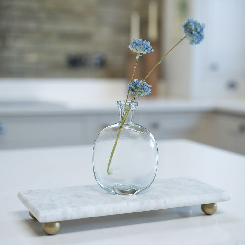 Kara, Single Stem Clear Glass Vase