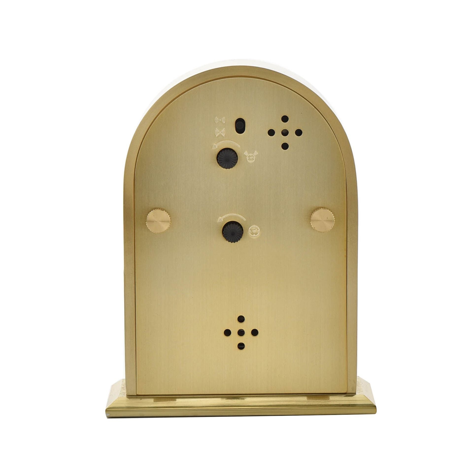Wm. Widdop Arched Gold Aluminium Mantel Clock