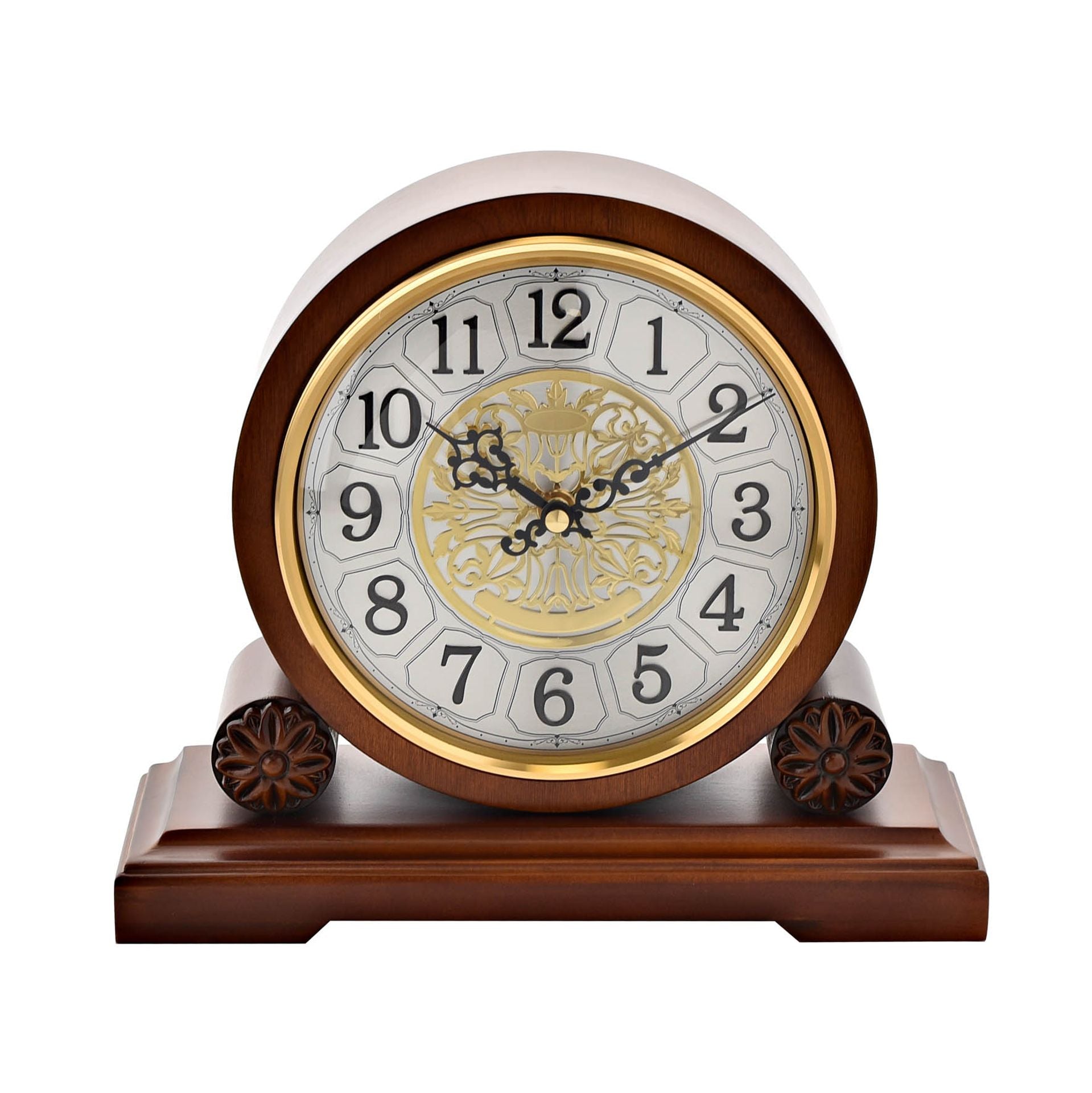 WM. Widdop Walnut Chiming Westminster Mantel Clock