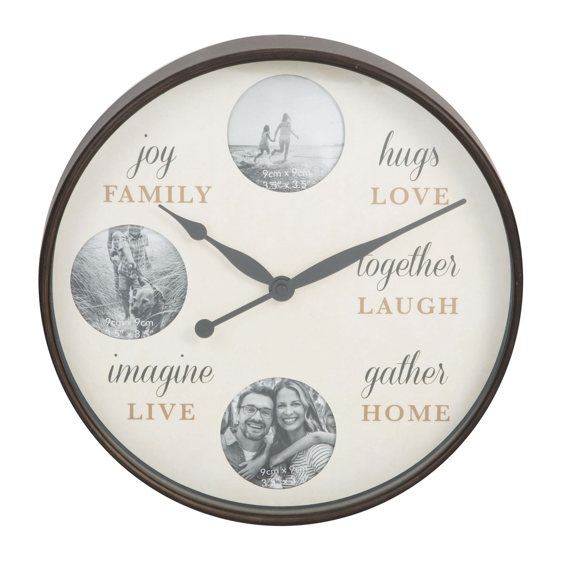 Hometime Family Photo Frame Wall Clock