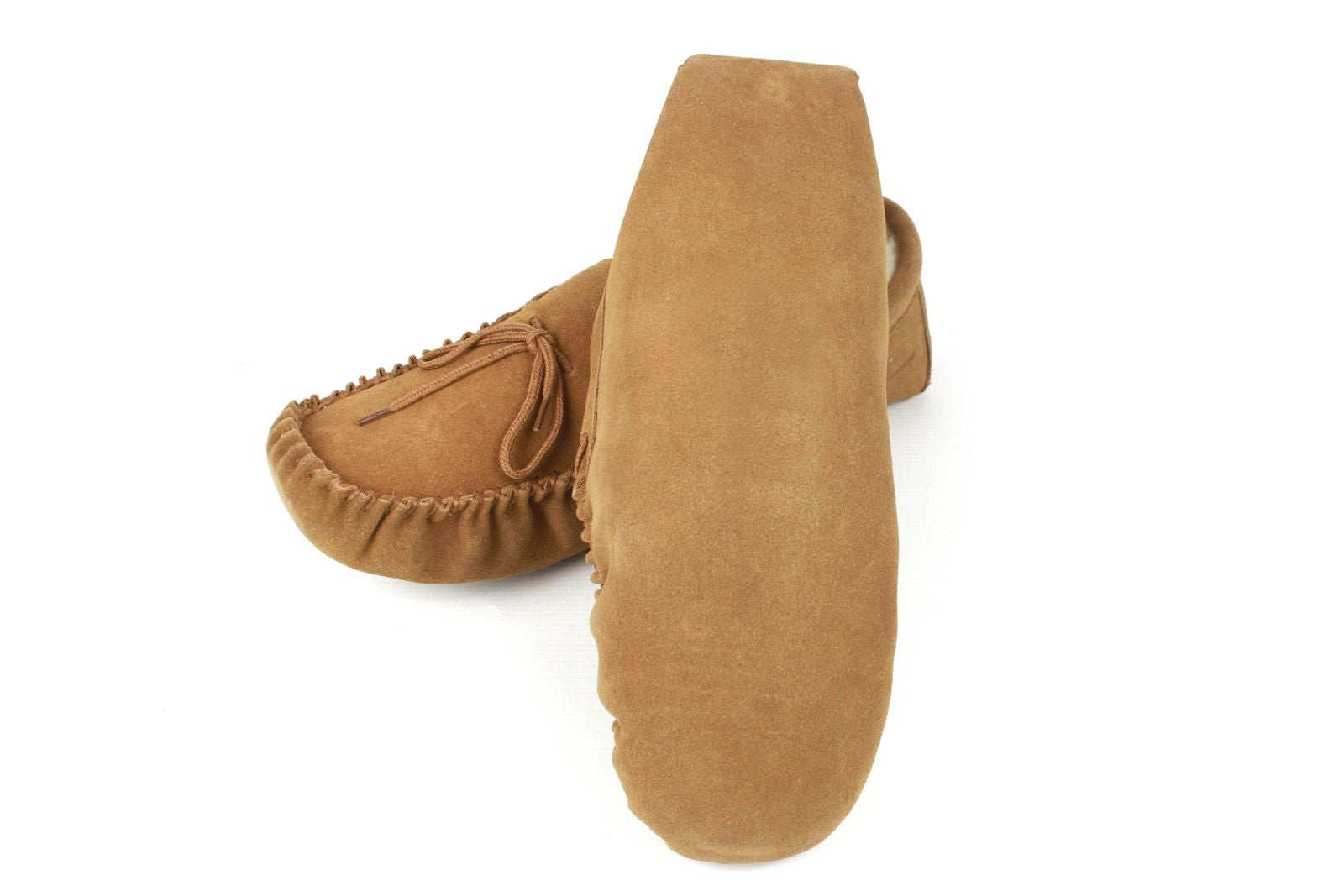 Jesse Unisex Wool Lined Moccasin Slippers with Soft Sole