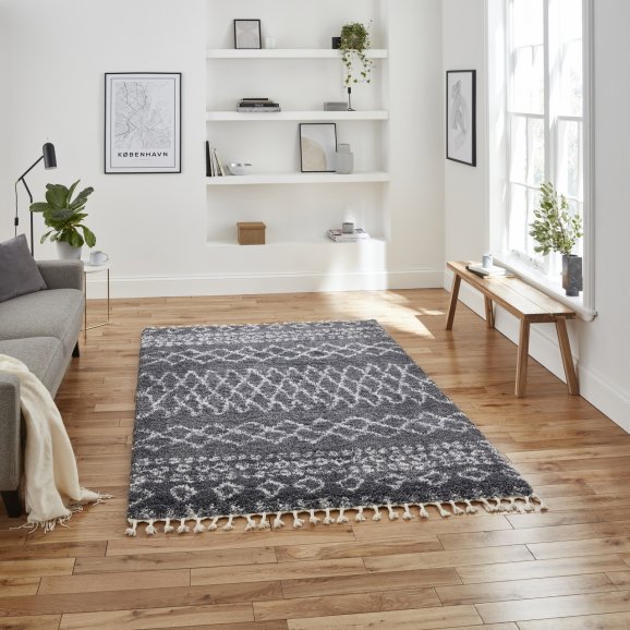 Hem Rug Aspen Boho Geometric Tassel Hem Rug – Arthur Cameron