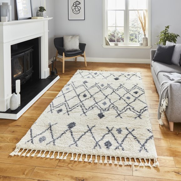 Aspen Rustic Aztec Aspen Aztec Design Tassel Hem Rug – Arthur Cameron