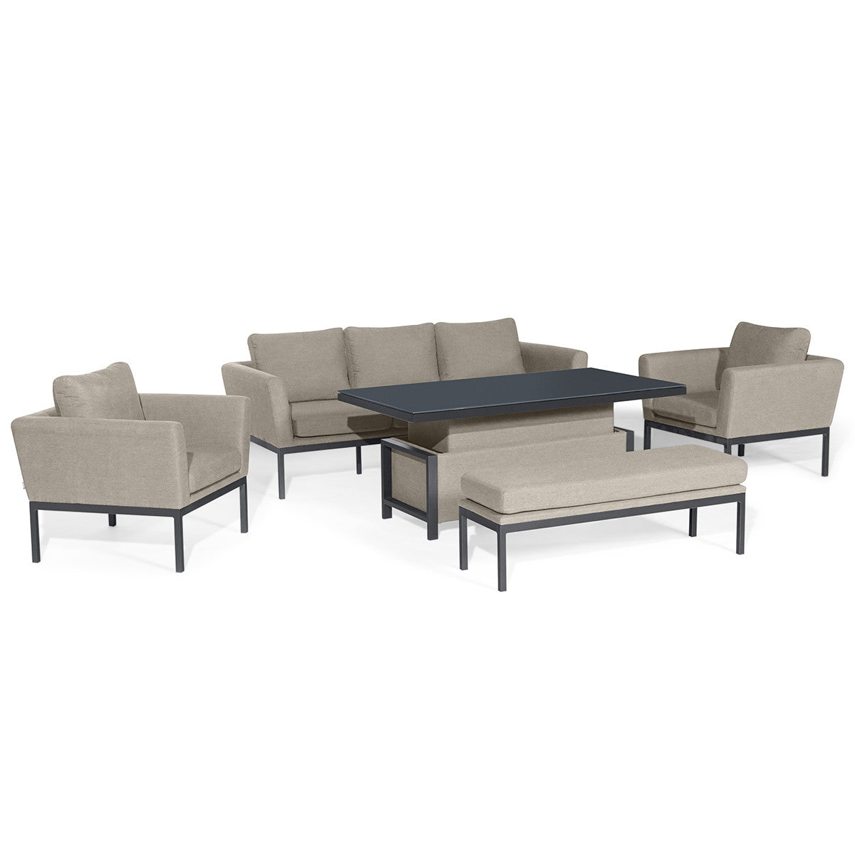 Pulse 3 Seat Sofa Set with Rising Table