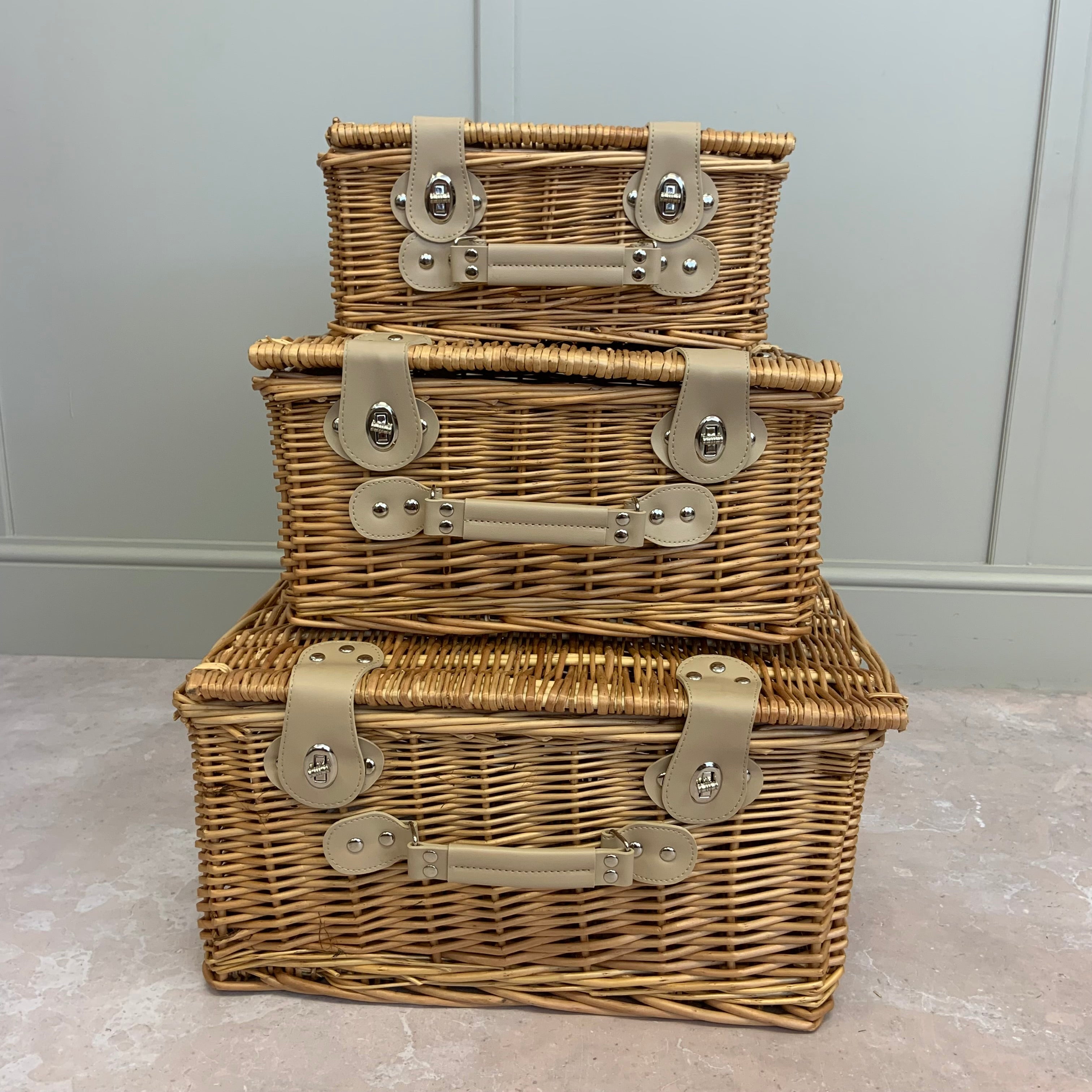 Natural Rectangular Wicker Hamper