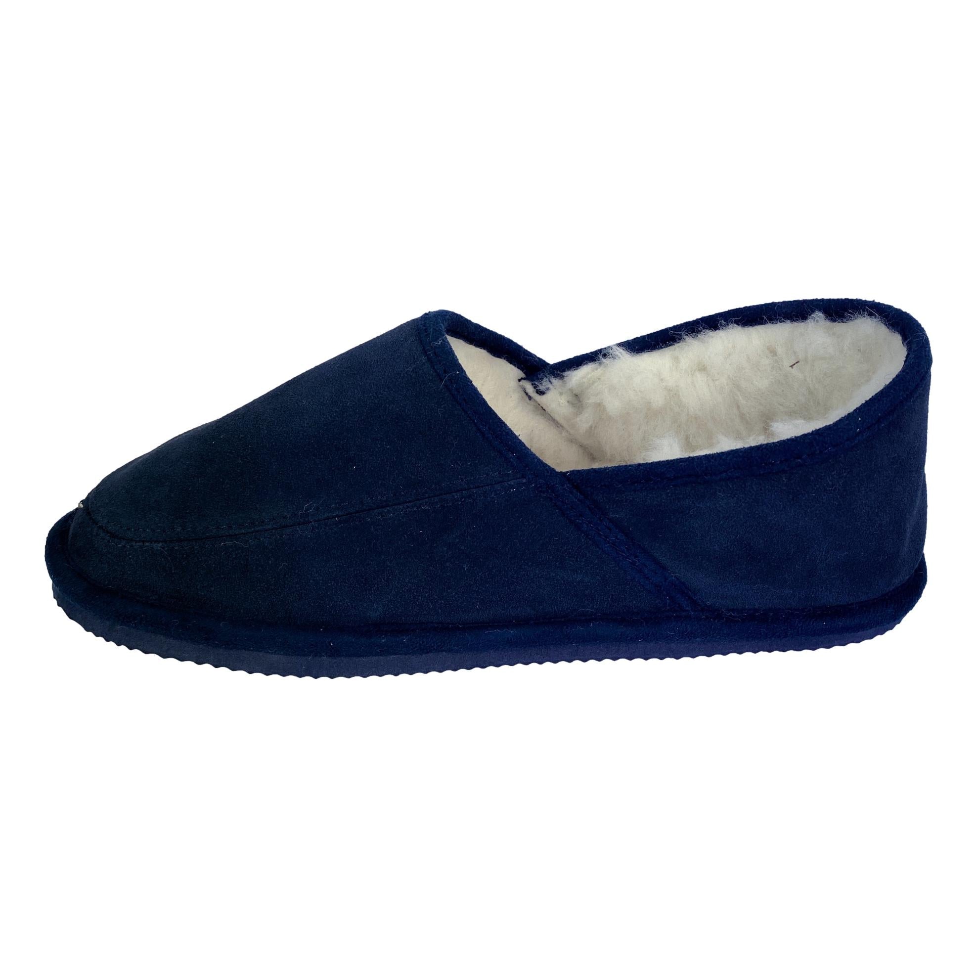 Men's 'Dominic' Lambswool Slippers - Navy