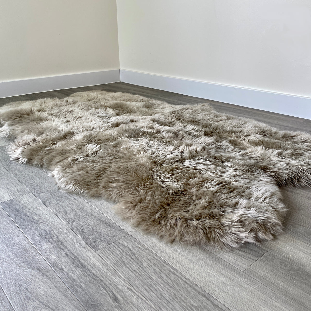 Mink Quad Sheepskin Rug (190x120cm) Extra Thick Large Natural Rug ...