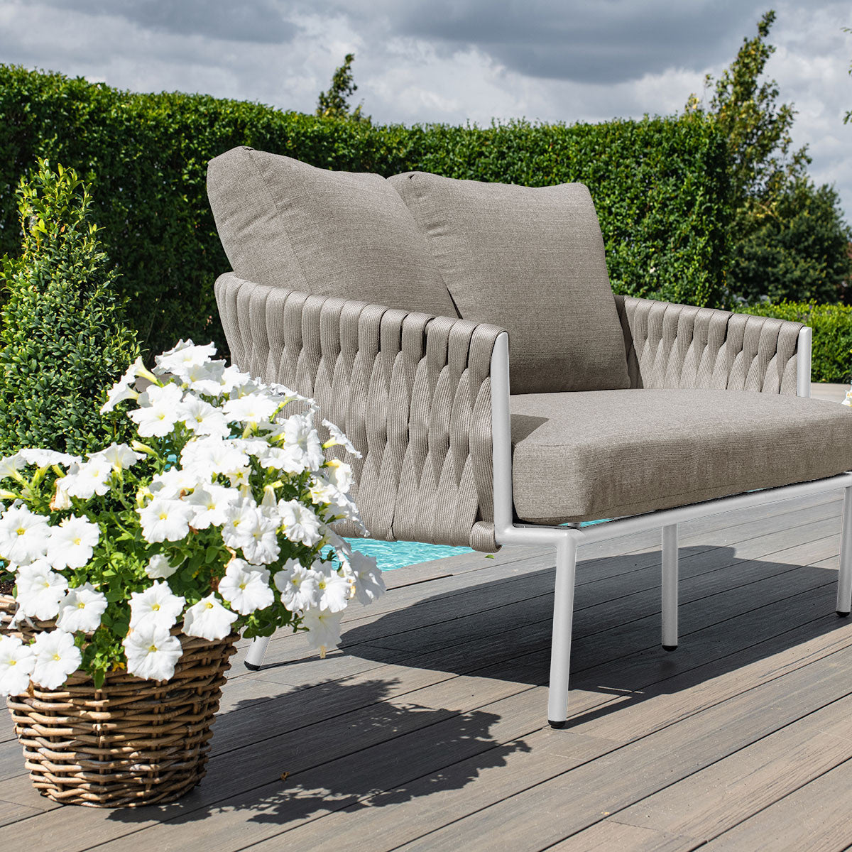 Marina Outdoor Fabric 2 Seat Sofa Set