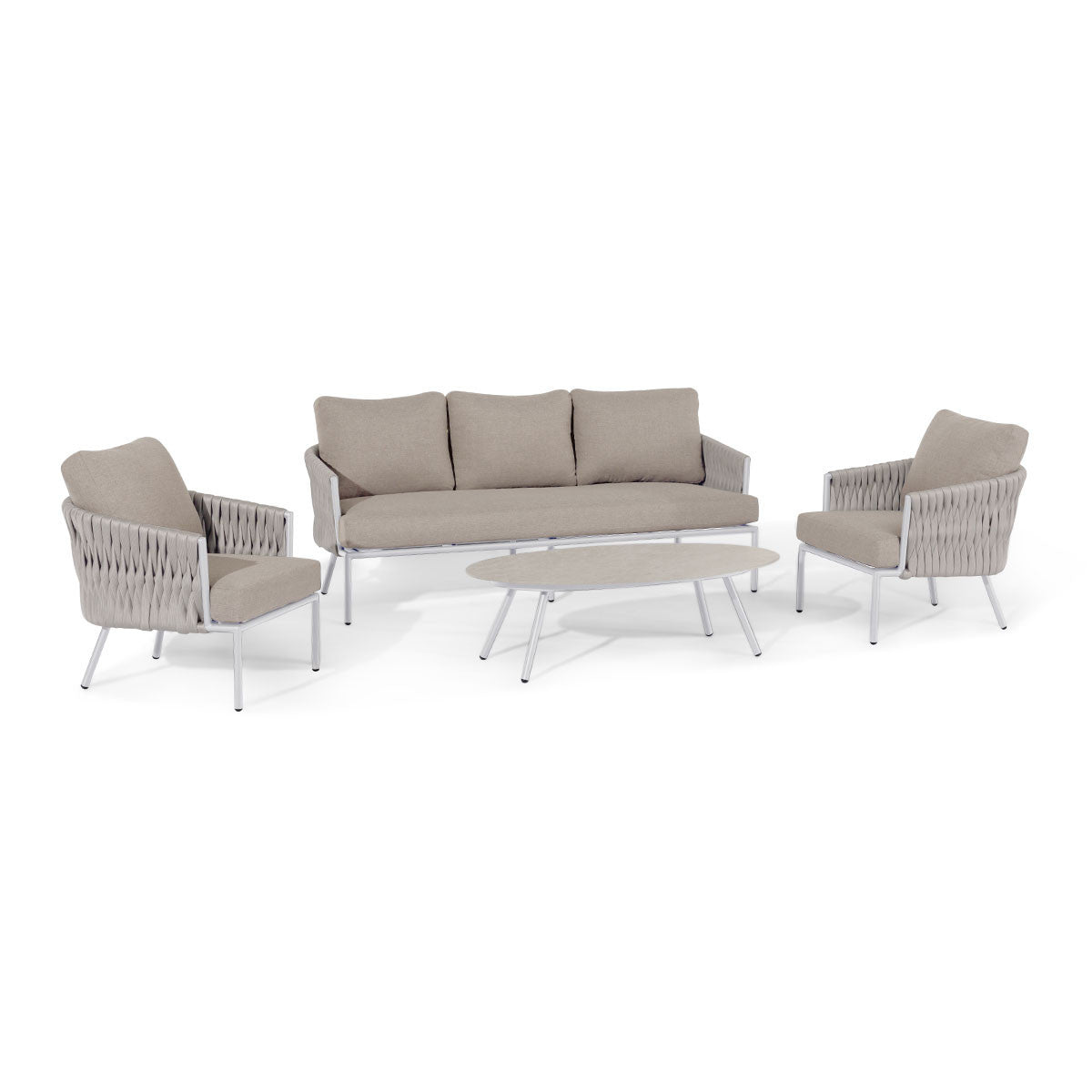 Marina Outdoor Fabric 3 Seat Sofa Set