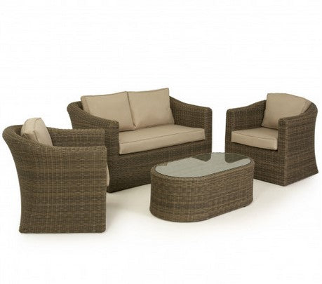 Winchester Rattan 2 Seat Sofa Set with Coffee Table