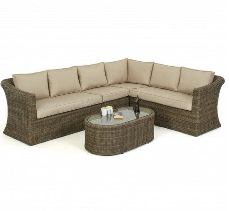 Winchester Large Rattan Corner Sofa Set with Coffee Table