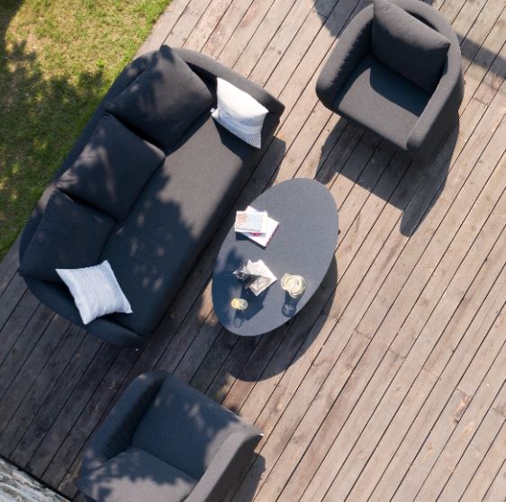 Ambition 3 Seat Outdoor Fabric Garden Lounge Set