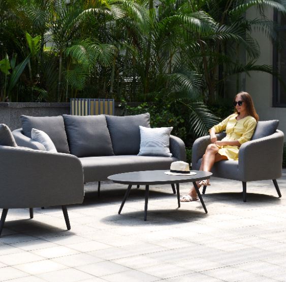 Ambition 3 Seat Outdoor Fabric Garden Lounge Set