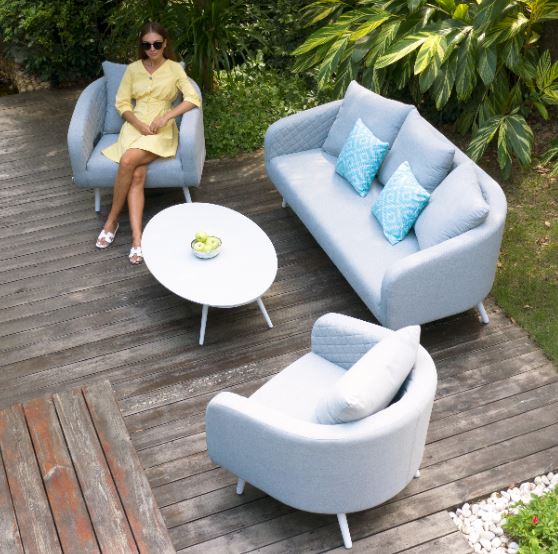 Ambition 3 Seat Outdoor Fabric Garden Lounge Set